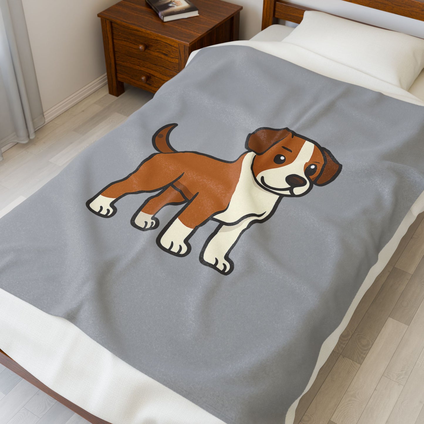 Cartoon Mut Plush Blanket – Cozy Dog Lover Throw