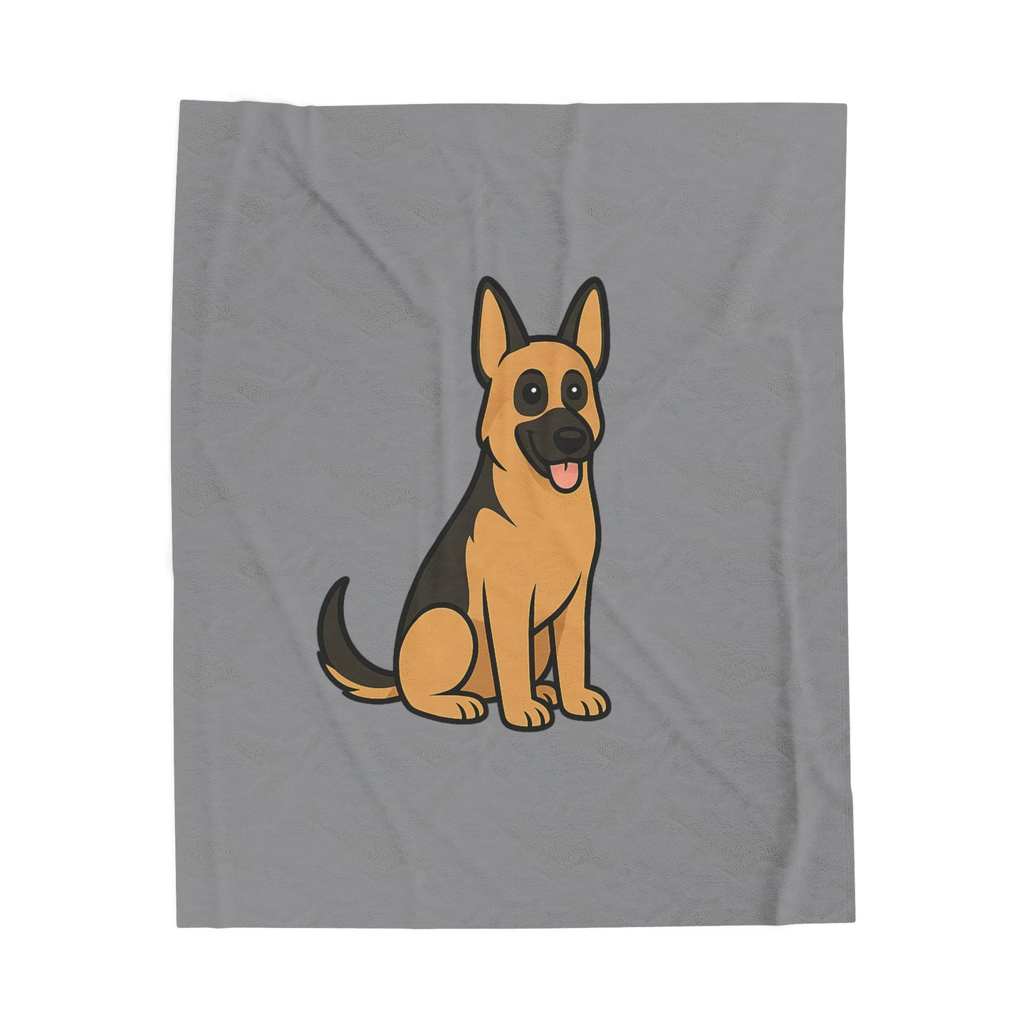 Cartoon German Shepherd Plush Blanket – Soft & Cozy Throw