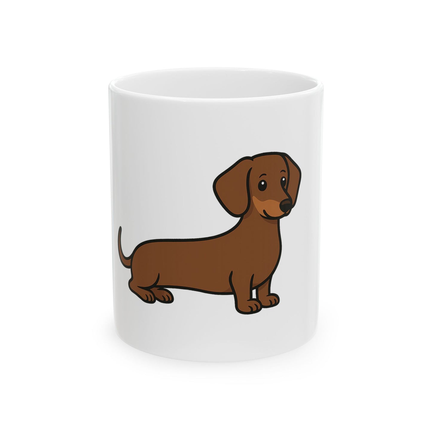 Cartoon Dachshund Coffee Mug – Cute Wiener Dog Cup