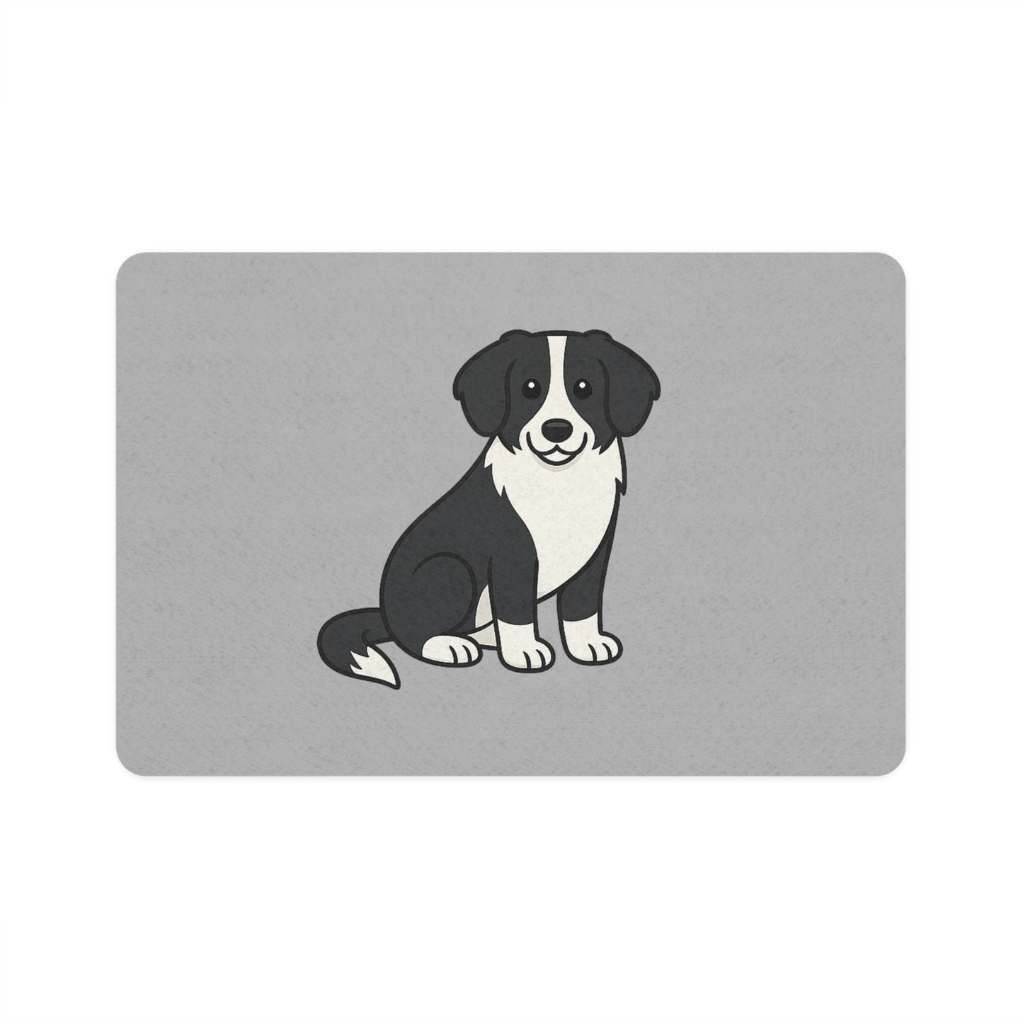 Cartoon Border Collie Pet Placemat – Cute & Practical Dog Feeding Mat