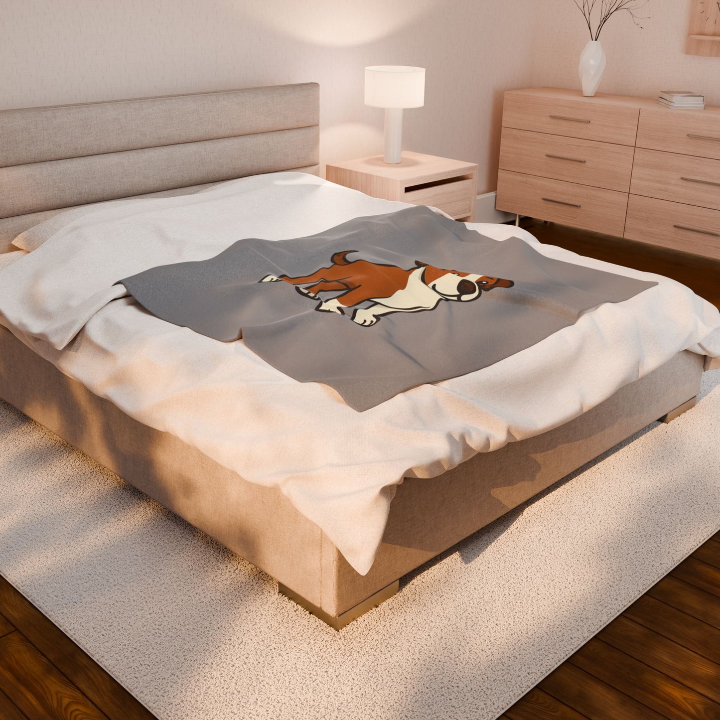 Cartoon Mut Plush Blanket – Cozy Dog Lover Throw