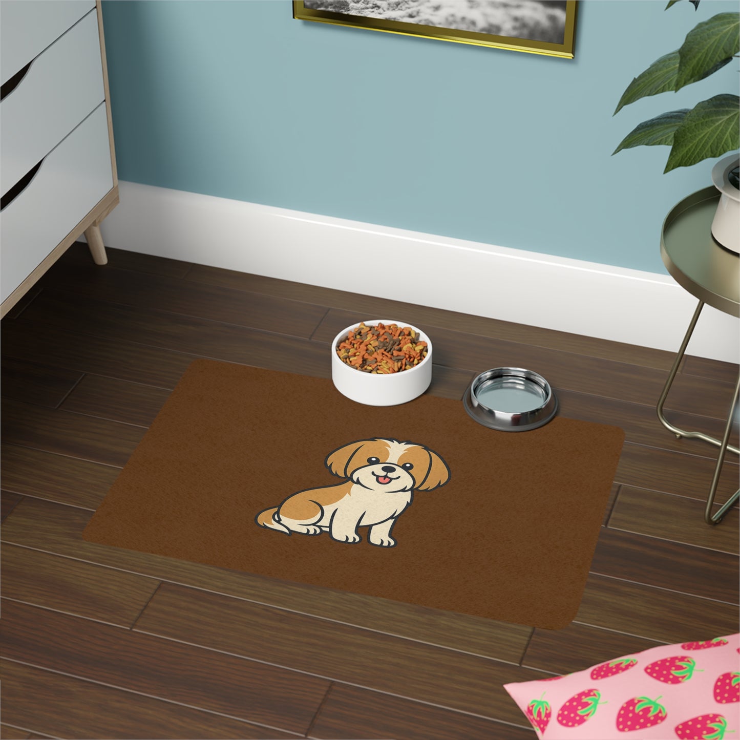 Cartoon Shih Tzu Pet Placemat – Cute Cartoon Dog Feeding Mat