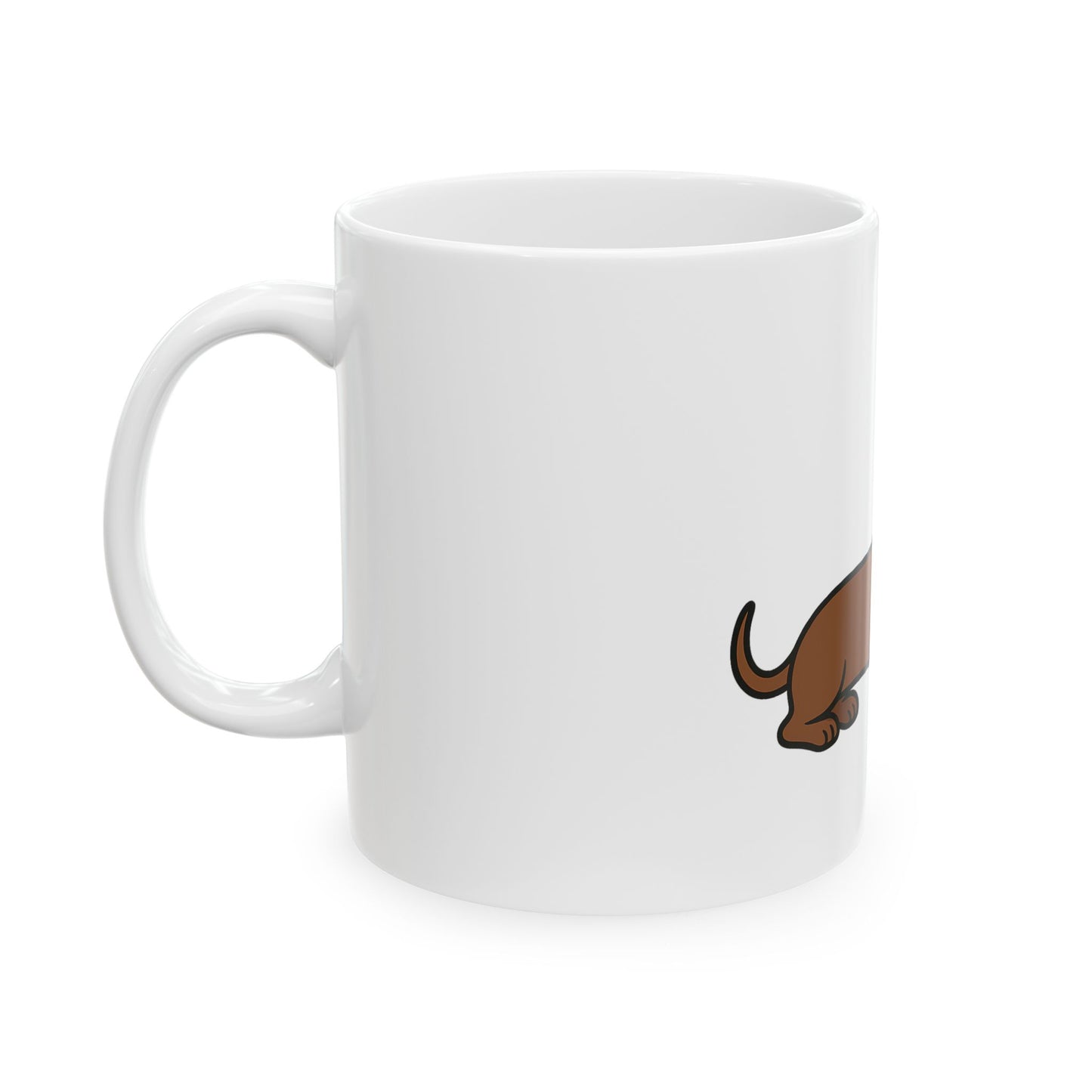 Cartoon Dachshund Coffee Mug – Cute Wiener Dog Cup