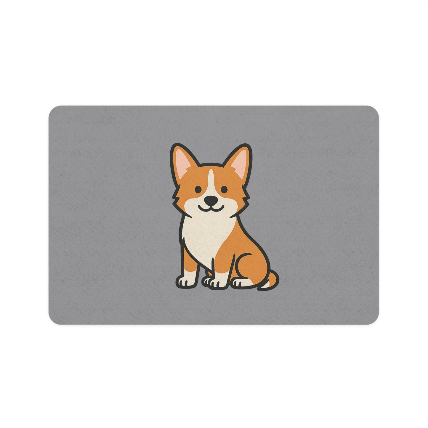 Cartoon Corgi Pet Placemat – Cute & Practical Dog Feeding Mat