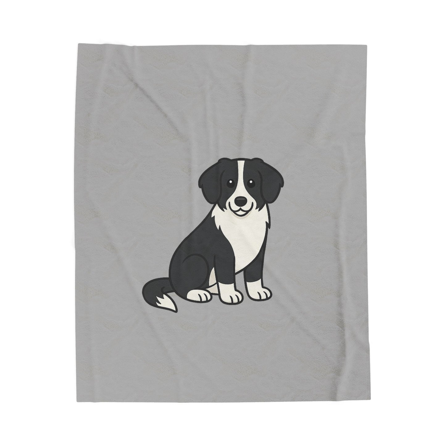 Cartoon Border Collie Plush Blanket – Soft & Cozy Throw