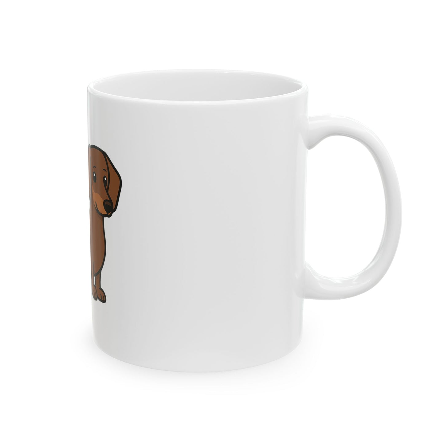 Cartoon Dachshund Coffee Mug – Cute Wiener Dog Cup