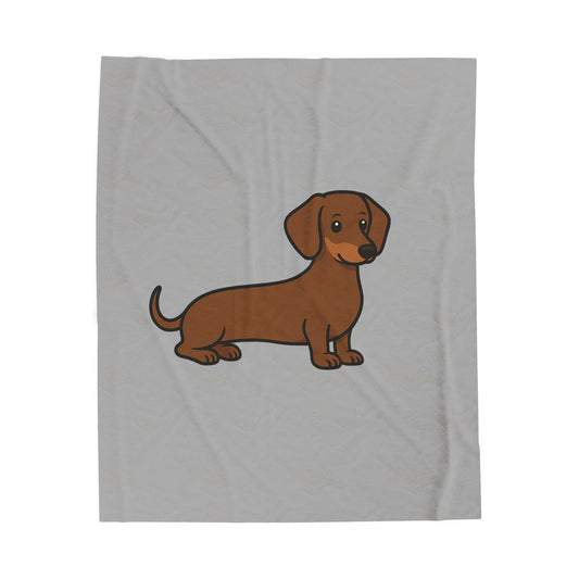 Cartoon Dachshund Plush Blanket – Soft & Cozy Throw