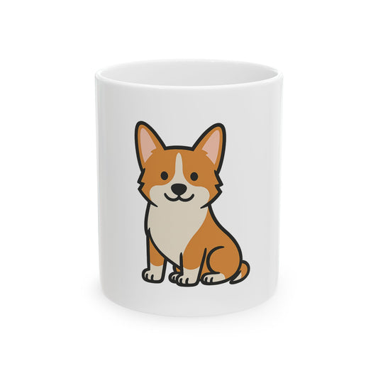 Cartoon Corgi Coffee Mug – Cute Dog Lover Gift