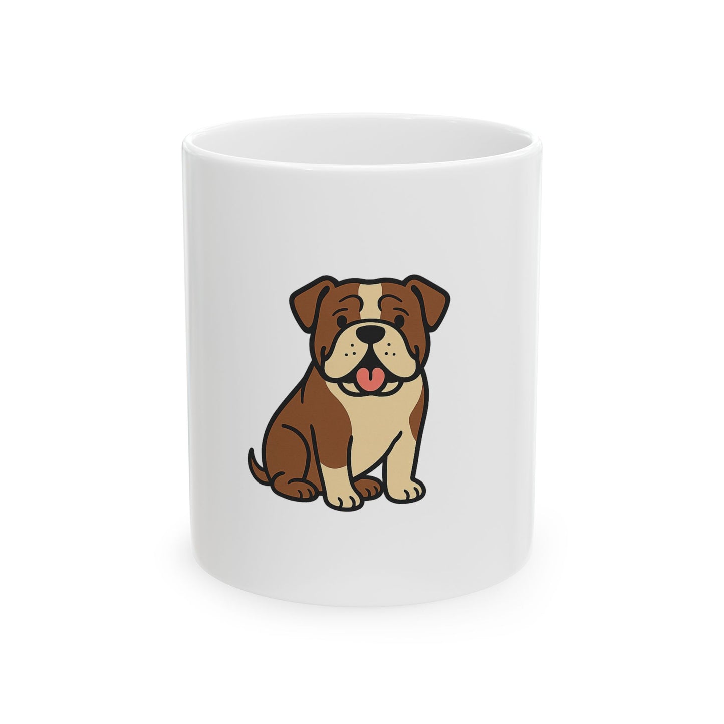 Cartoon Bulldog Mug – Cute Dog Lover Coffee Cup