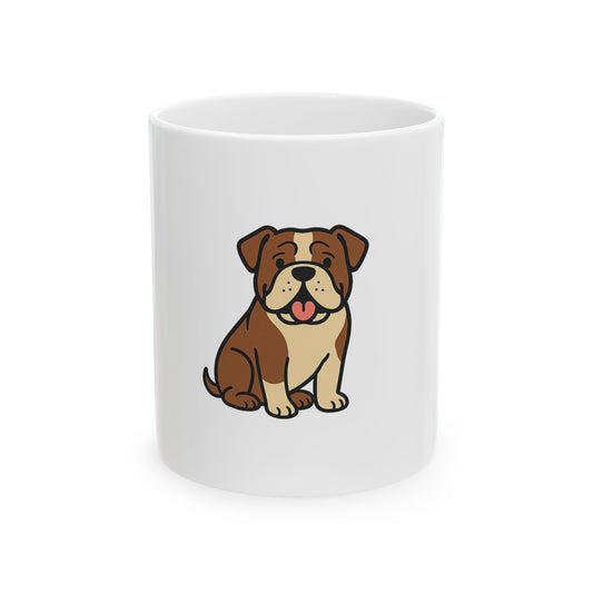 Cartoon Bulldog Mug – Cute Dog Lover Coffee Cup
