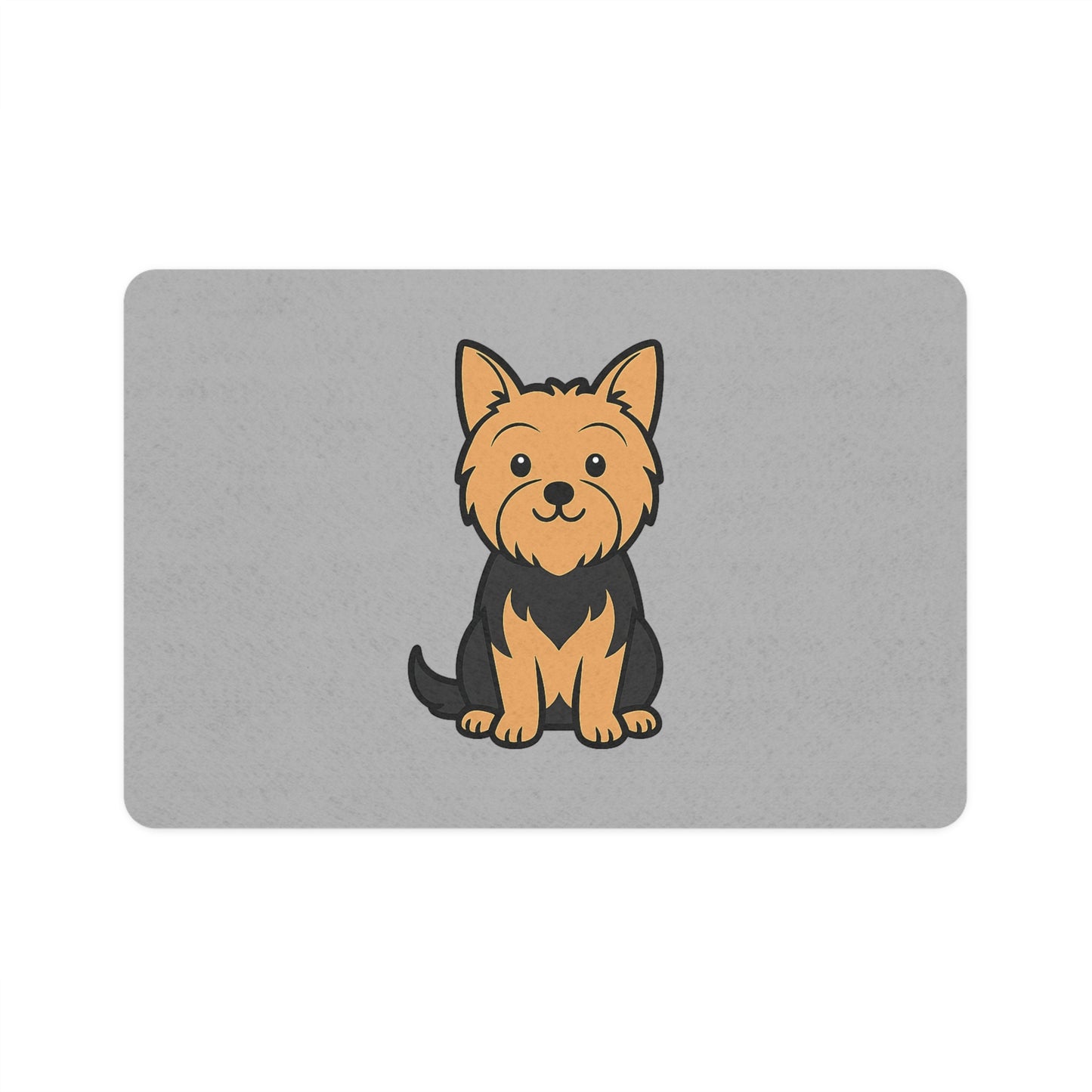 Cartoon Yorkshire Terrier Pet Placemat – Cute & Durable Dog Feeding Mat