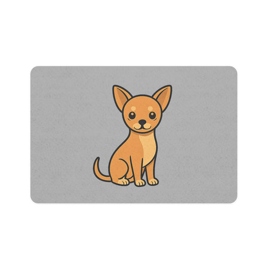 Cartoon Chihuahua Pet Placemat – Cute & Practical Dog Feeding Mat