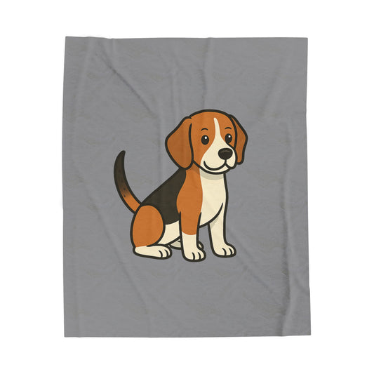 Cartoon Beagle Plush Blanket – Cozy Dog Lover Throw