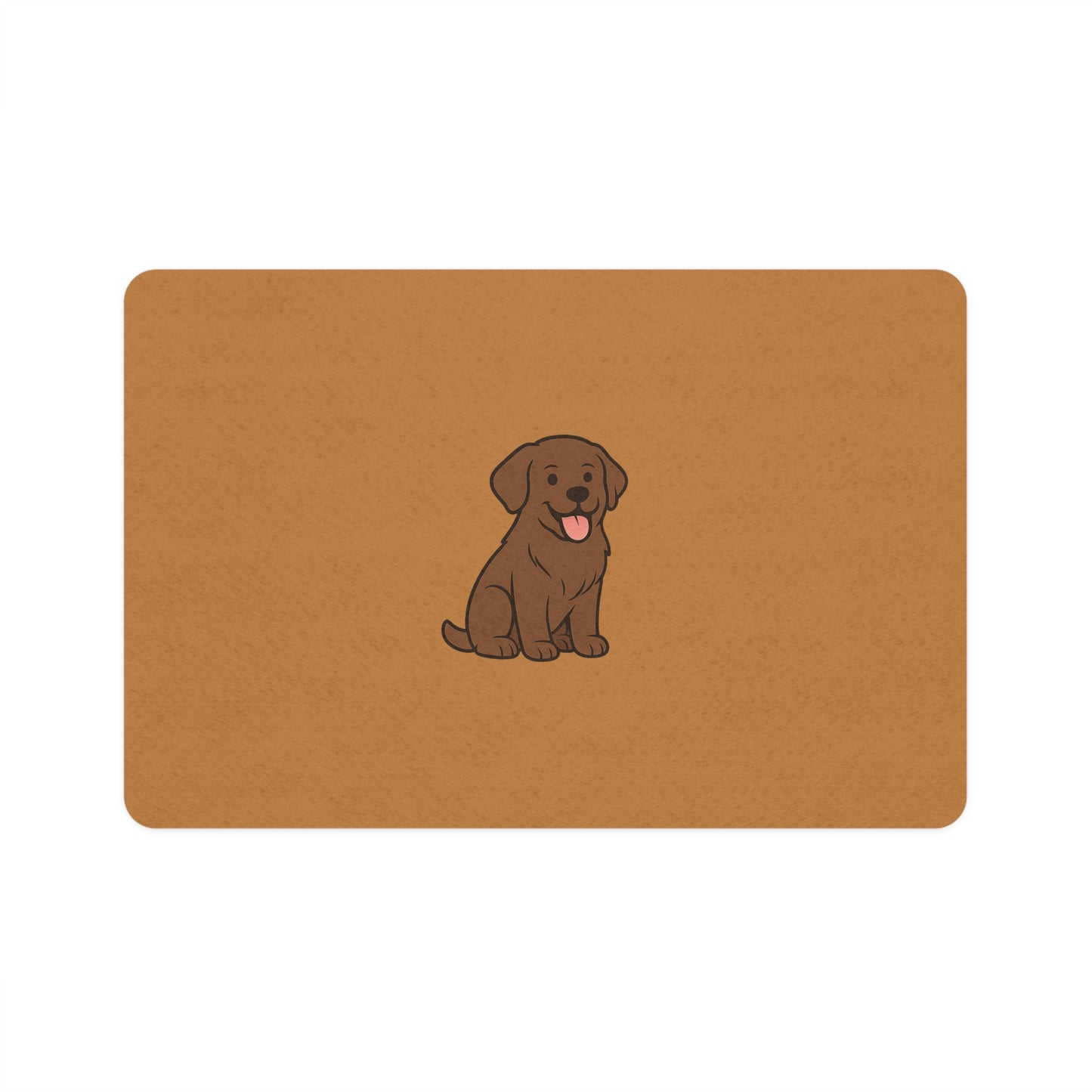Cartoon Chocolate Labrador Placemat – Cute Dog Feeding Mat