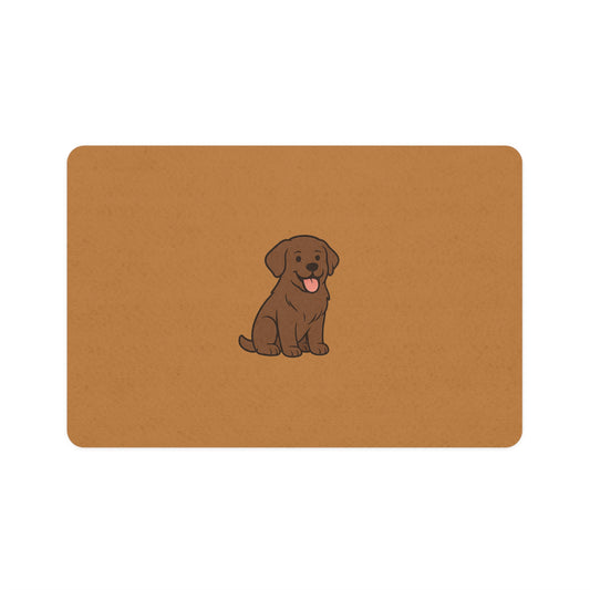 Cartoon Chocolate Labrador Placemat – Cute Dog Feeding Mat