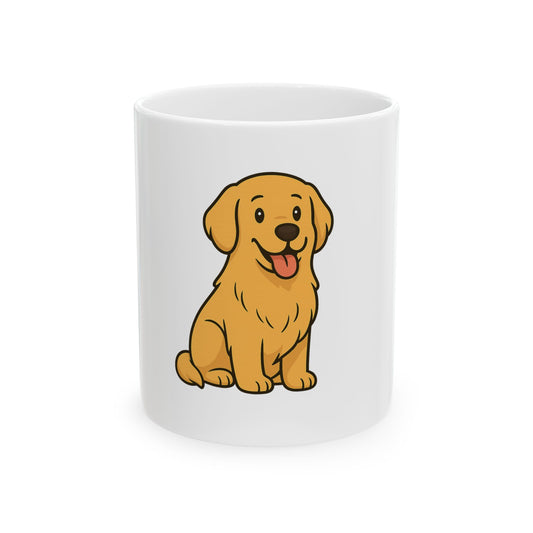 Cartoon Golden Retriever Mug – Cute Dog Lover Coffee Cup