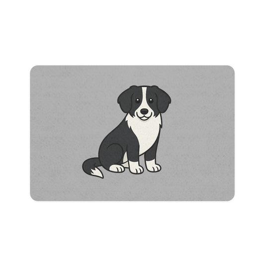 Cartoon Border Collie Pet Placemat – Cute & Practical Dog Feeding Mat