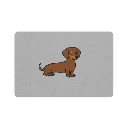 Cartoon Dachshund Pet Placemat – Cute Dog Feeding Mat
