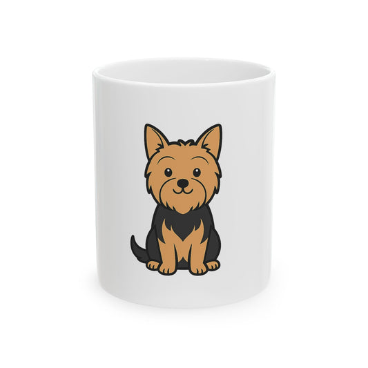 Cartoon Yorkshire Terrier Coffee Mug – Cute Cartoon Yorkie Dog Cup