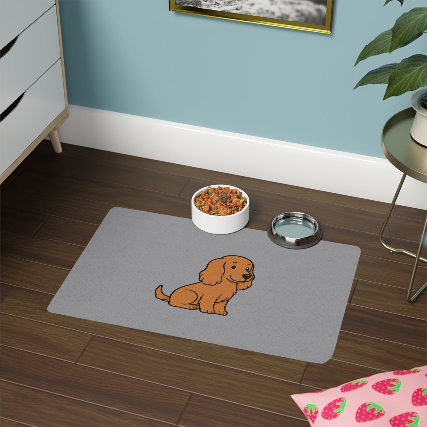 Cartoon Cocker Spaniel Pet Placemat – Cute Cartoon Dog Feeding Mat