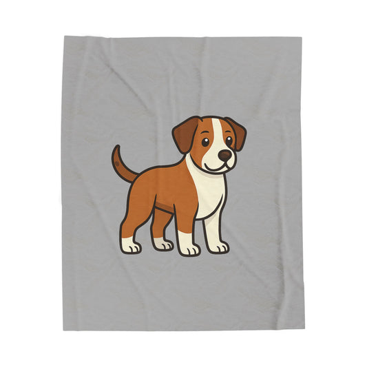 Cartoon Mut Plush Blanket – Cozy Dog Lover Throw