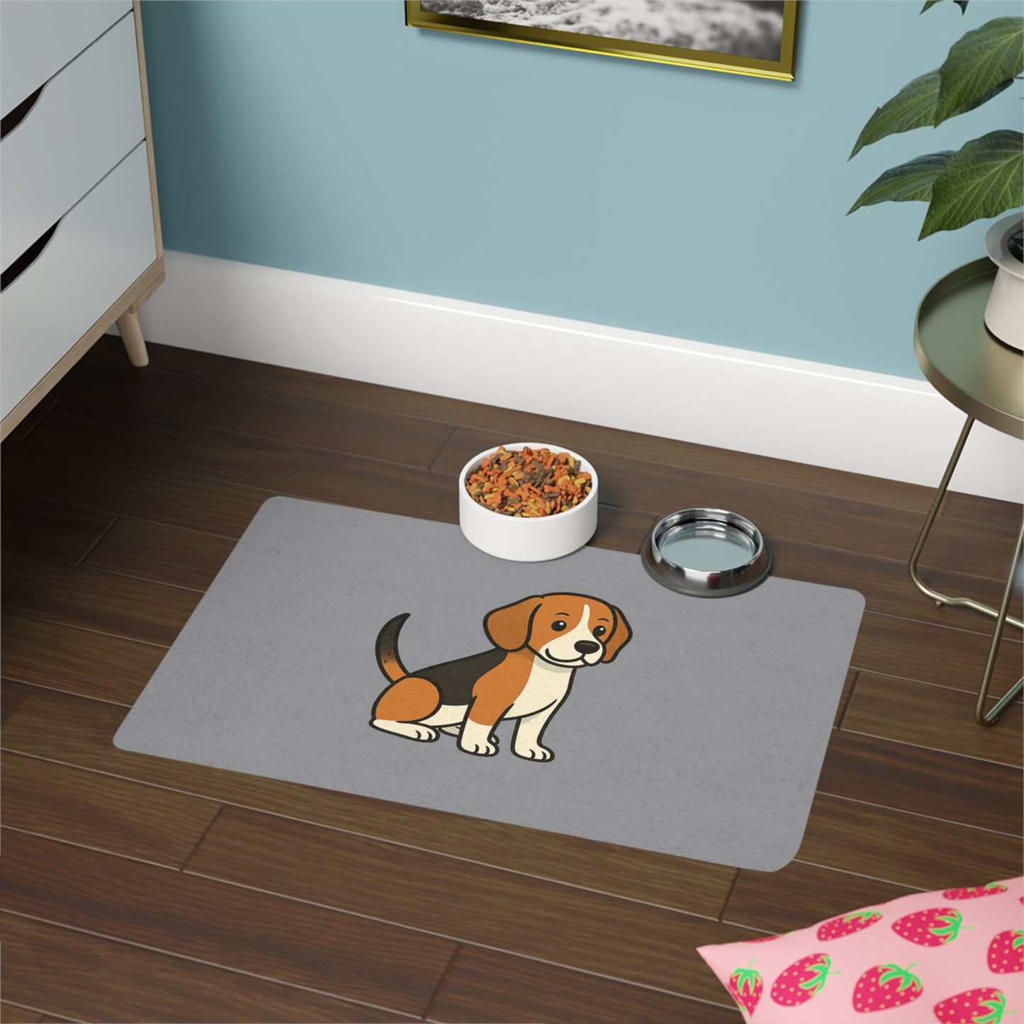Cartoon Beagle Pet Placemat – Cute Dog Food Mat