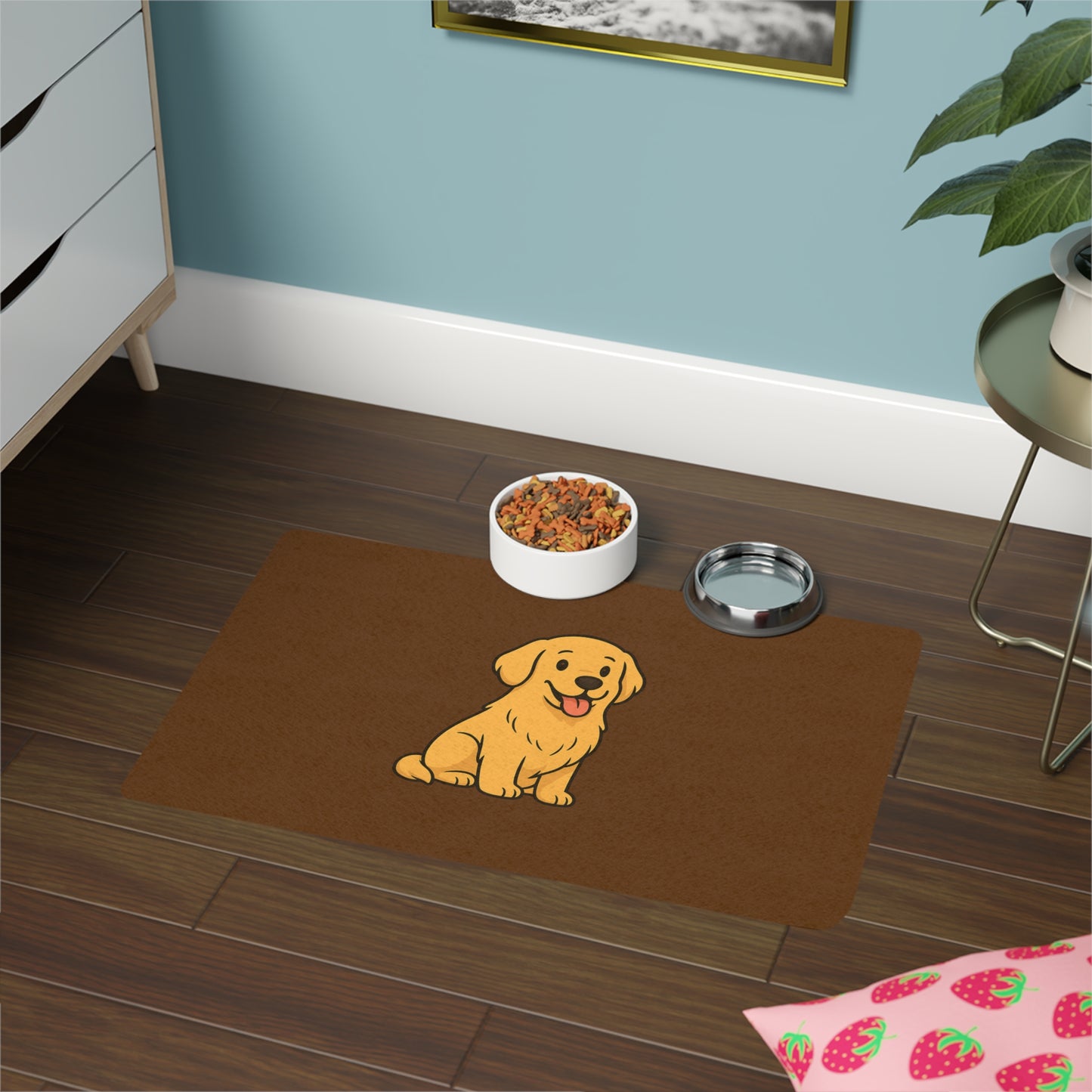 Cartoon Golden Retriever Pet Placemat – Cute Dog Lover Gift