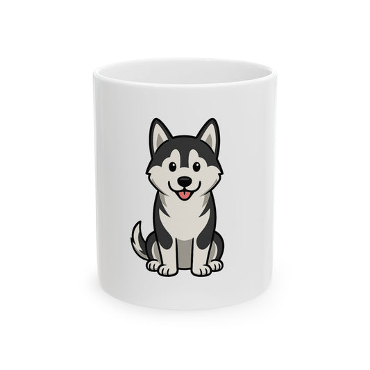 Cartoon Husky Coffee Mug – Cute Cartoon Dog Lover Cup