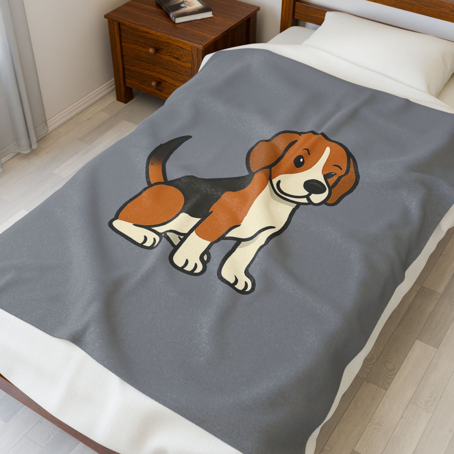 Cartoon Beagle Plush Blanket – Cozy Dog Lover Throw