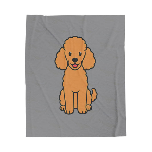 Cartoon Poodle Plush Blanket – Soft & Cozy Throw