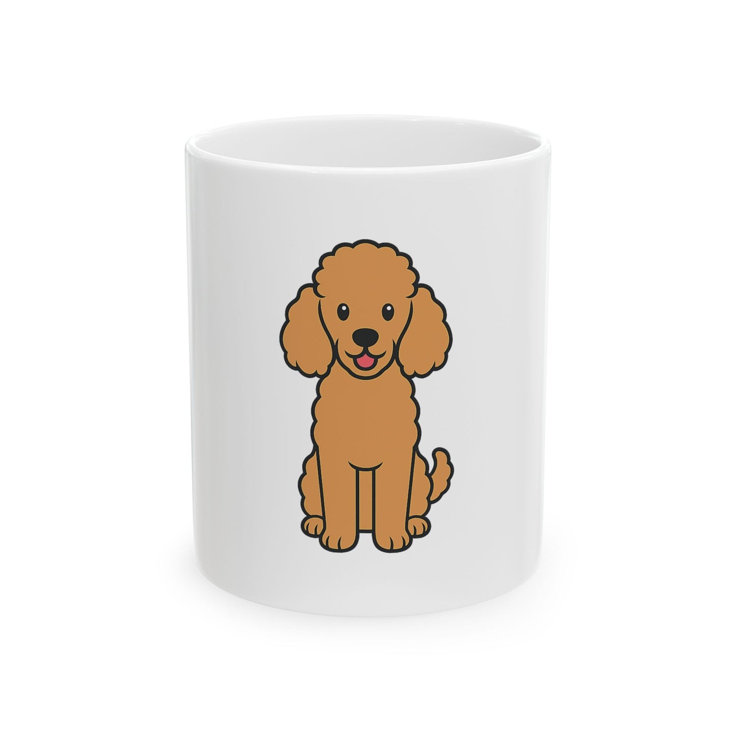 Cartoon Poodle Coffee Mug – Cute Cartoon Dog Lover Gift