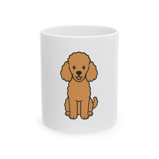 Cartoon Poodle Coffee Mug – Cute Cartoon Dog Lover Gift