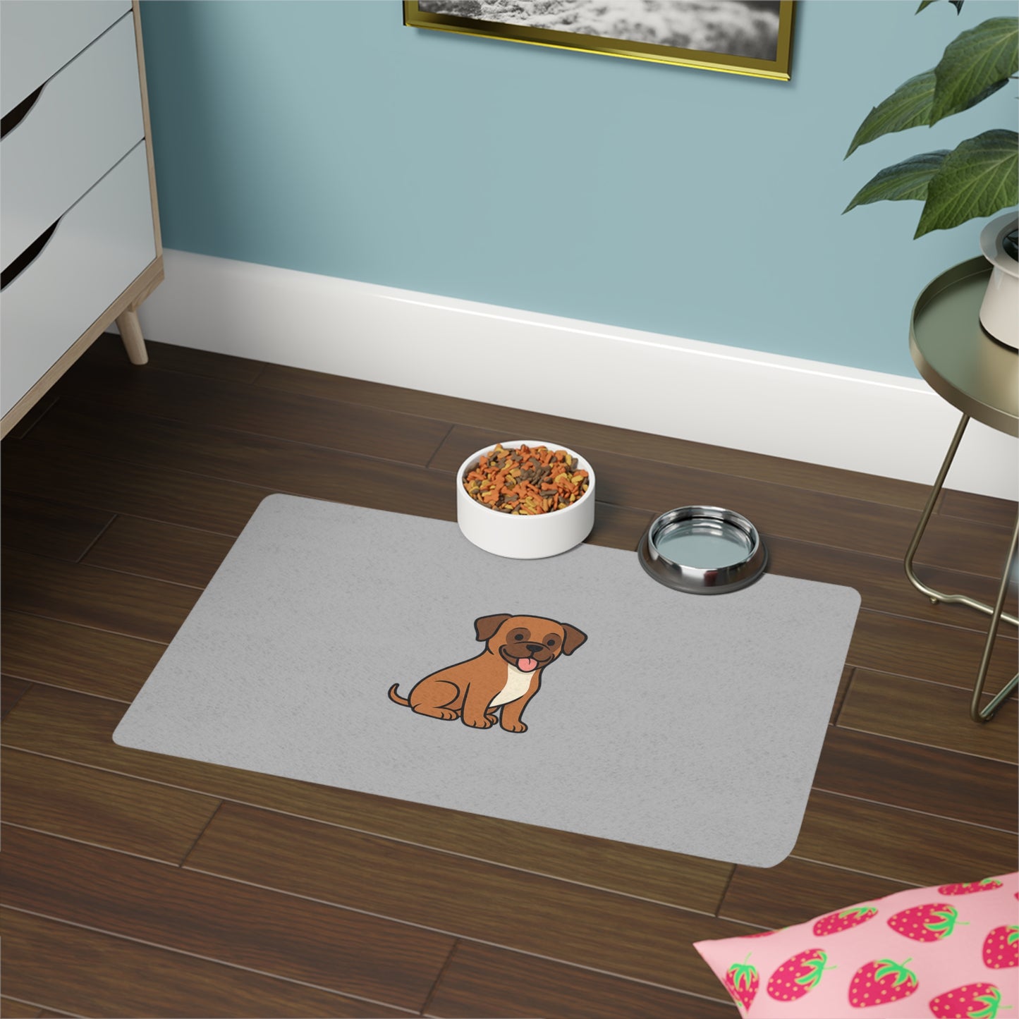 Cartoon Boxer Dog Placemat – Cute Pet Feeding Mat