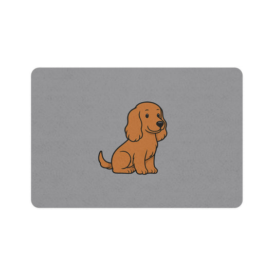 Cartoon Cocker Spaniel Pet Placemat – Cute Cartoon Dog Feeding Mat