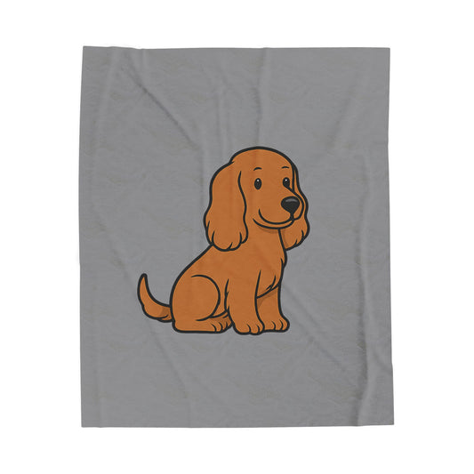 Cartoon Cocker Spaniel Plush Blanket – Soft & Cozy Throw