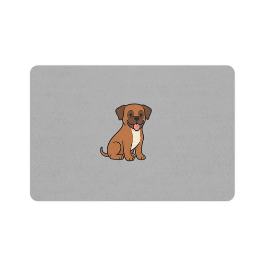 Cartoon Boxer Dog Placemat – Cute Pet Feeding Mat