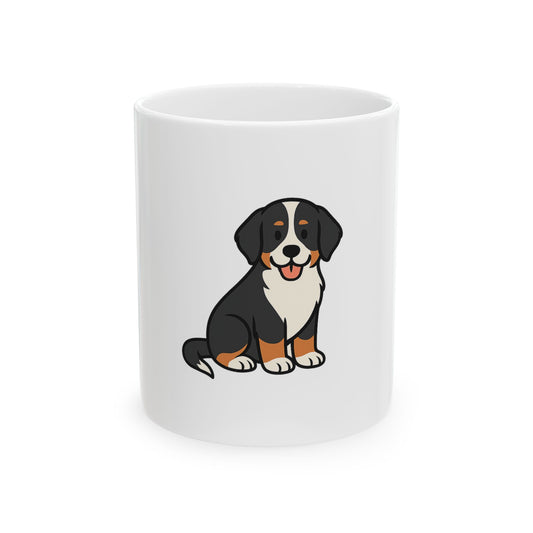 Cartoon Bernese Mountain Dog Mug – Cute Coffee Cup