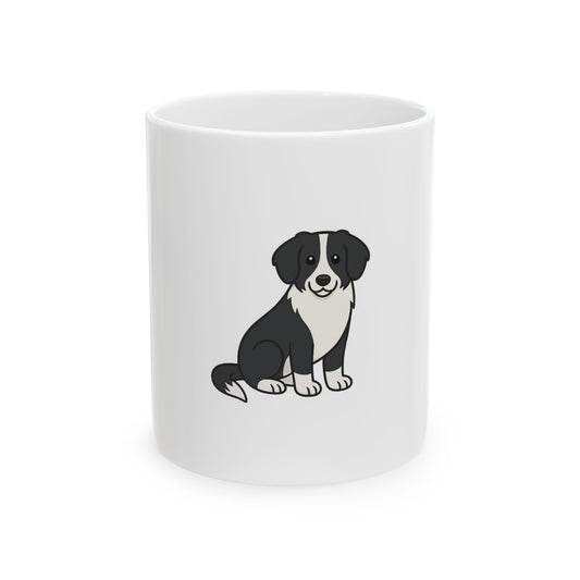 Cartoon Border Collie Coffee Mug – Cute Cartoon Dog Lover Gift