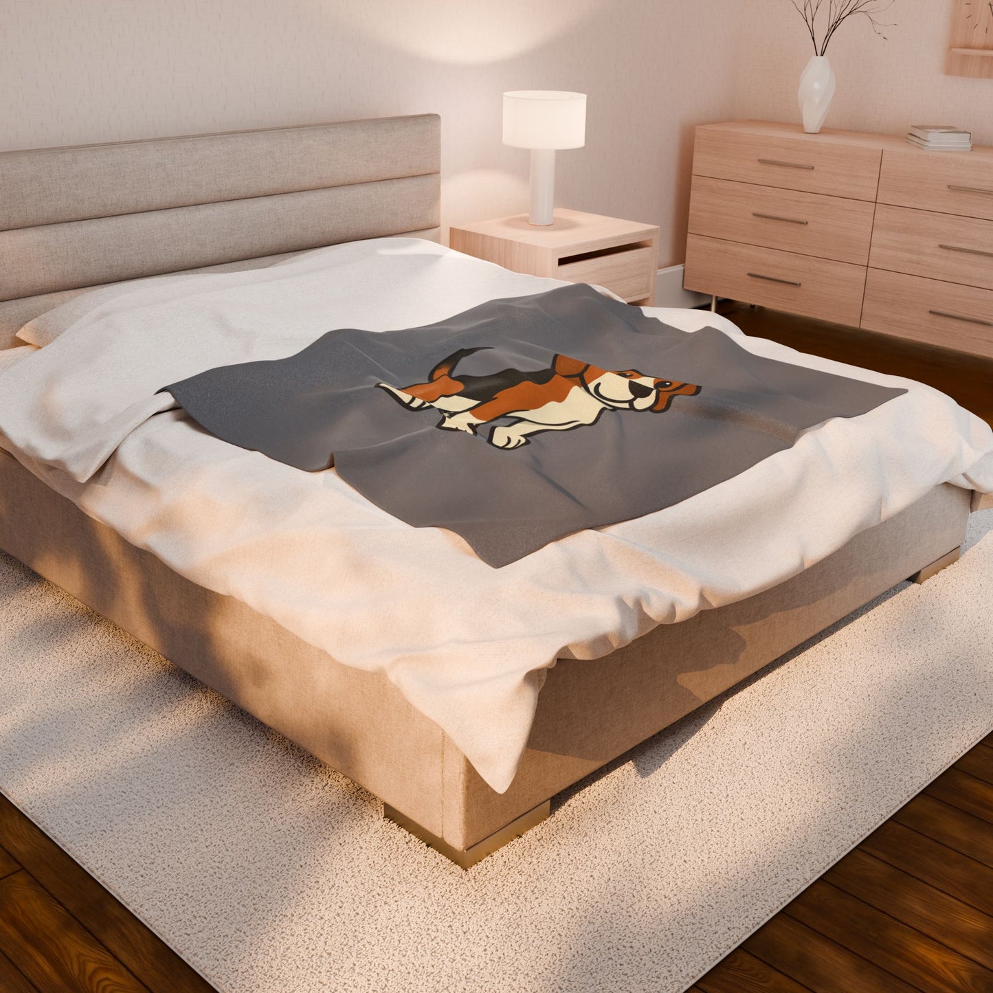 Cartoon Beagle Plush Blanket – Cozy Dog Lover Throw