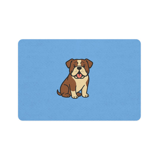 Cartoon Bulldog Placemat – Cute Dog Feeding Mat