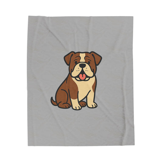 Cartoon French Bulldog Plush Blanket – Soft & Cozy Dog Lover Throw
