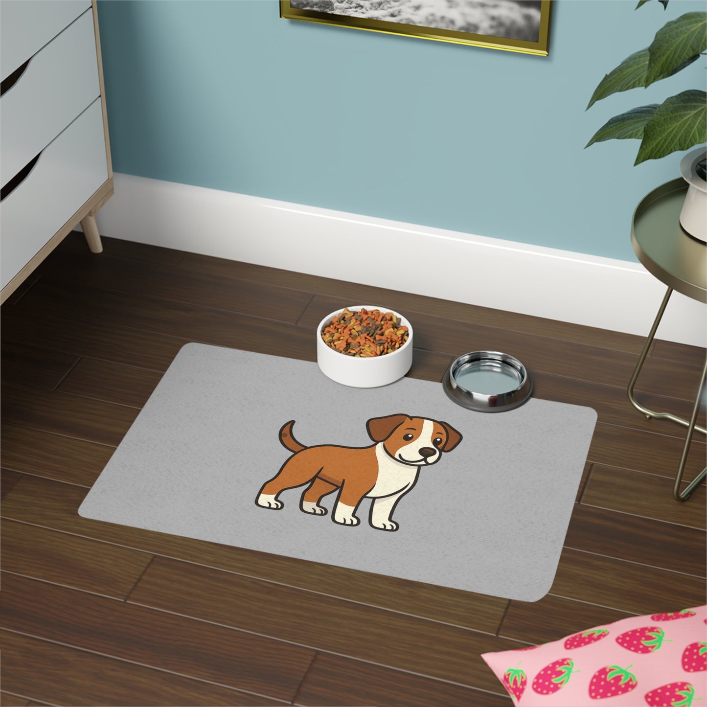 Cartoon Mut Dog Pet Placemat – Non-Slip Food & Water Mat